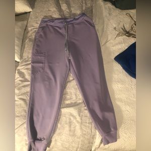 Zamora™ Jogger Scrub Pants lilac large petite high waisted
